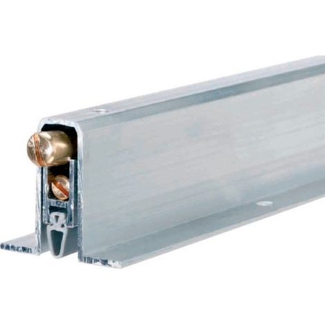 Burlete automático embutir 720mm aluminio goma elástica acero niquelado (1/3)