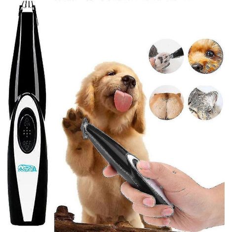 Tondeuse électrique pour poils de pattes d'animaux, tondeuse de toilettage pour chiens, tondeuse à pédicure, noire-AquaForge (1/5)