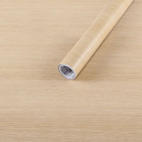 Chêne Bois Papier Peint Autocollant 42cmx3m,Auto Adhesif Film Vinyle Décoratif pour comptoir, armoire, surface de meuble et revêtement mural,Facile à nettoyer et amovible (1/5)