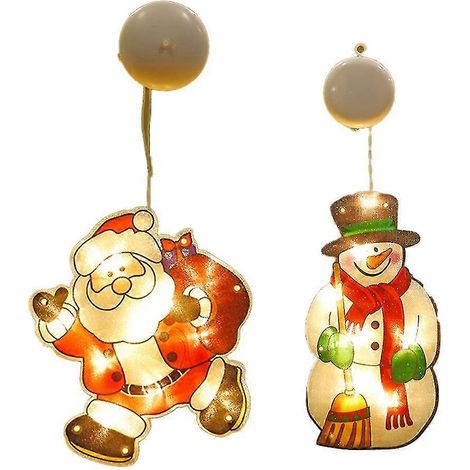 Weihnachtsfenster-Lichterkette, Lichterkette mit Saugnapf zum Aufhängen an Fenstern, Weihnachtsfeier-Deko-Geschenk (1/5)