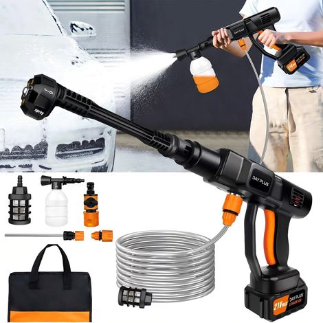 Nettoyeur haute pression sans fil, puissance maximale 350W, pression maximale 45 bars, nettoyeur haute pression portable, peut être utilisé pour le lavage de voiture, l'arrosage des fleurs et le netto