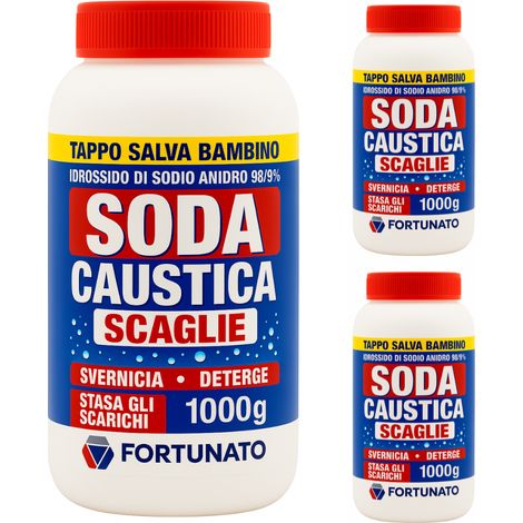 Scaglie alta purezza per pulizie profonde domestiche e uso fai da te soda caustica 1 kg pezzi 3 (1/5)