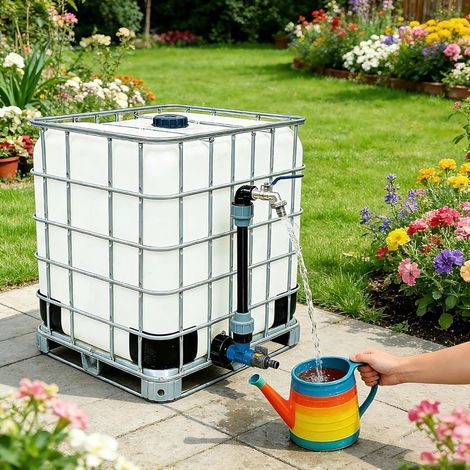 Robinet Cuve 1000l Col De Cygne 3/4".2 In 1 adaptateur Cuve 1000l.Robinet Recuperateur Eau De Pluie.Vanne Pour Reservoir Eau 1000 Litres Exterieur.Adaptateur Tuyau Arrosage Pour RécupéRateur (1/2)