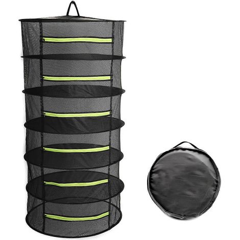 Filet de séchage pliable à 6 couches, panier de séchage, grand filet de séchage, tente de rangement pour le séchage des bourgeons de plantes (1/2)