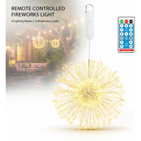 Toivize-Boule LED Décorative - Étanche Télécommandée - Lumière Chaude 43cm pour Jardin Terrasse Intérieur Extérieur Fête Noël (1/4)