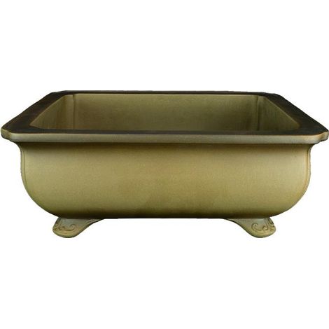 Vaso per bonsai rettangolare in gres 36,5x29x13,5 cm - SM056a