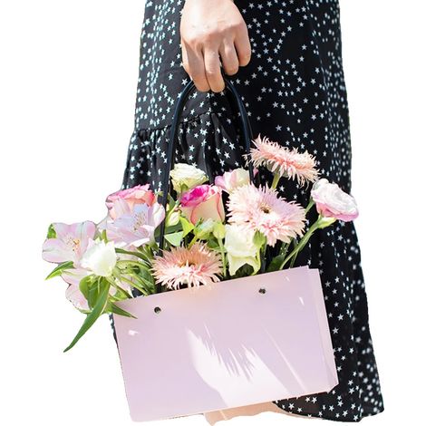 Maceta para flores, diseño portátil, construcción duradera, color rosa. (1/5)