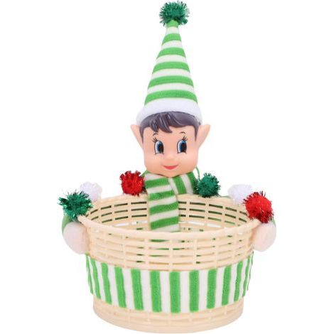 Panier cadeau de rangement en elfe vert – grande capacité, multifonctionnel pour décorations de Noël, bonbons et collations (1/5)