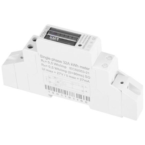 Compteur d'énergie électrique monophasé Din Rail 1P DDM18S 220V/230V (1/5)