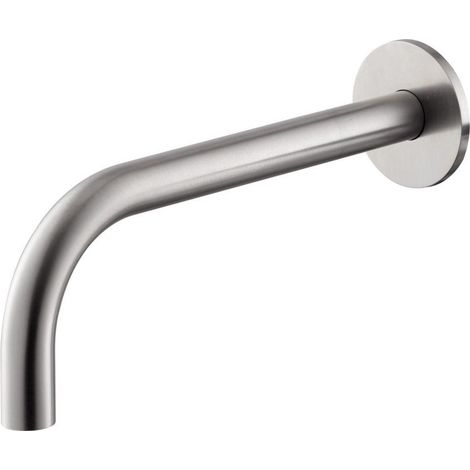 Bocca Erogazione a Parete Lavabo da 210 mm in Acciaio Inox Satinato Nilo (1/2)
