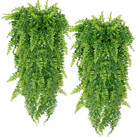 Lot de 2 lianes artificielles extérieur, plantes retombantes faux lierre résistant UV, déco murale intérieur, suspension panier, guirlande mariage (1/5)
