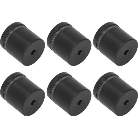 Lot de 12 clous publicitaires en acier inoxydable noir pour acrylique, vis de fixation, entretoise en verre avec écrou de réglage (1/5)