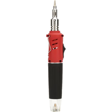 Kit de soudage à gaz butane multifonction HS-1115K (10 pièces) avec torche de soudage sans fil (rouge) (1/5)