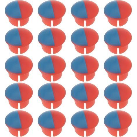 20 Pièces Indicateurs de Robinet pour Poignée d'eau Chaude Froide Étiquettes Rouges Bleues pour Éviers Panneaux de Couverture Adaptés Aux Trous de Robinet d'eau de 6,7 Mm (rouge Bleu) (1/5)