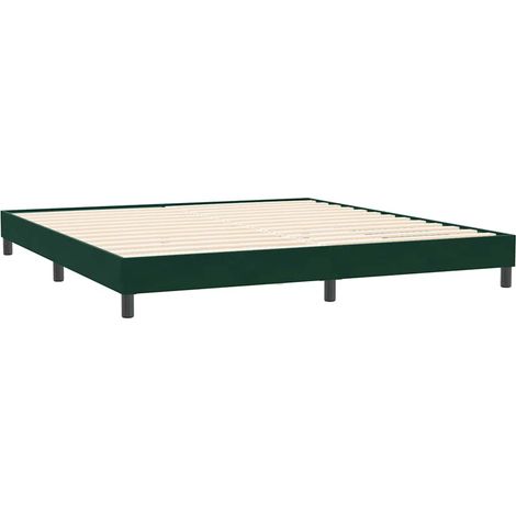 Maison Exclusive - Giroletto senza Materasso Verde Scuro 200x210 cm in Velluto