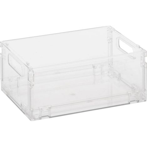 Contenitore Fold'n Box, pieghevole, 2,8 litri, in plastica trasparente (1/4)