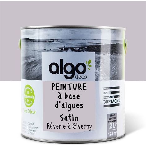 Peinture écologique Algo - Satin - Rose Rêverie à Giverny - 2L (1/5)