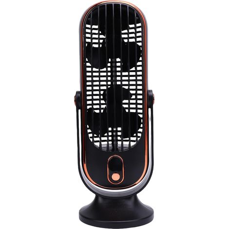 Ventilateur de Bureau Portable Ventilateur Oscillant à Oscillation Portable de Table Rechargeable 5 Vitesses sans Balais de Brosse USB de Bureau Rechargeable (Black) (1/5)