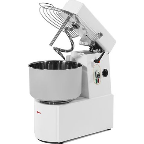Pétrin Professionnel à Spirale Tête Relevable et Cuve Fixe - 21L - Triphasé 400V - Resto Italia
