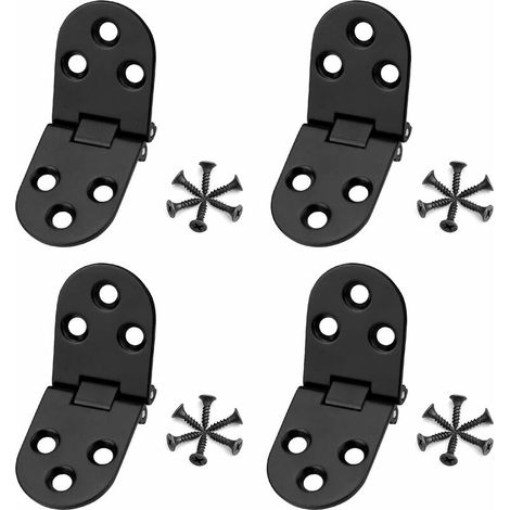 cerniere pieghevoli con bordo arrotondato da 180 gradi in lega di zinco, piccole cerniere per porte con (1/4)