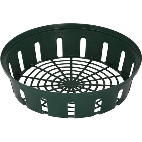 Lot de 3 bacs ronds pour bulbes à fleurs – plastique vert, Ø environ 31 cm