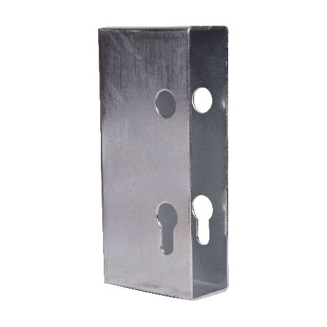 Boitier couvre serrure pour tube de  40x40mm - Hauteur 172mm Longueur 80mm - Acier zingué  - DECO FER FORGE