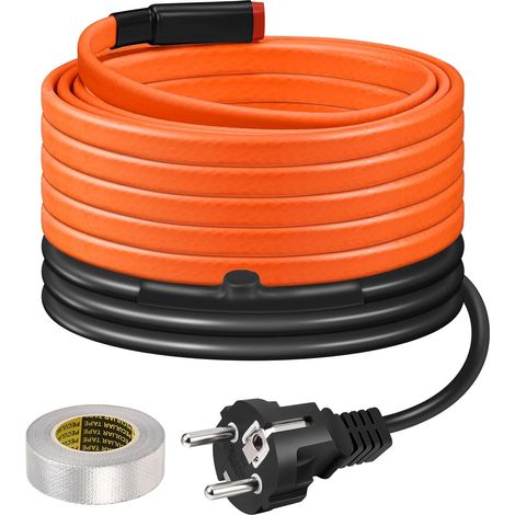 Ruban Chauffant 25 W/m Pour Réservoir d’Eau et Canalisation de Jardin, Autorégulant Antigel, 5 m (1/5)