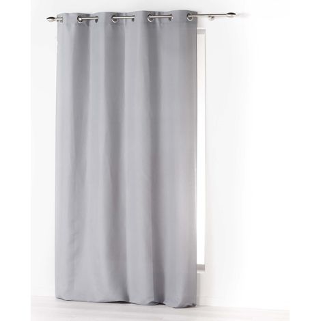Homemaison – Rideau à œillets 140 x 280 cm en microfibre fluide – Opacité légère pour lumière tamisée – Finition 8 œillets ronds en métal (1/7)