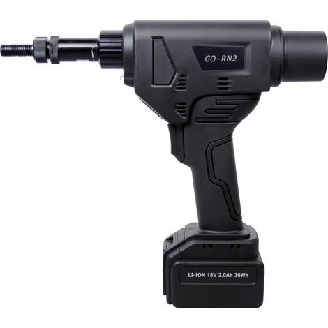 GOEBEL - GO-RN2 Riveteuse à accu pour écrous et goujons, utilisation M8 – M12, avec 2 x Batterie, Chargeur, Coffret, Équipement