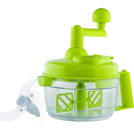 Cuisinière multifonctionnelle à trois couteaux, coupe-plats manuel, broyeur à vaisselle vert (1/5)