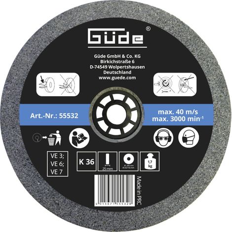 GÜDE SCHLEIFSCHEIBE 200x25x32mm K 36 ZU GÜDE DOPPELSCHLEIFER GDS 200-35