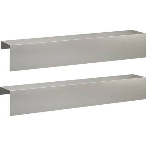 Garden Cover Profile 2 pcs 100 x 20 x 15 cm Stainless Steel vidaXL