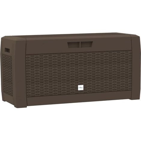 Coffre de jardin marron, 119 x 48 x 60 cm, polypropylène (1/5)