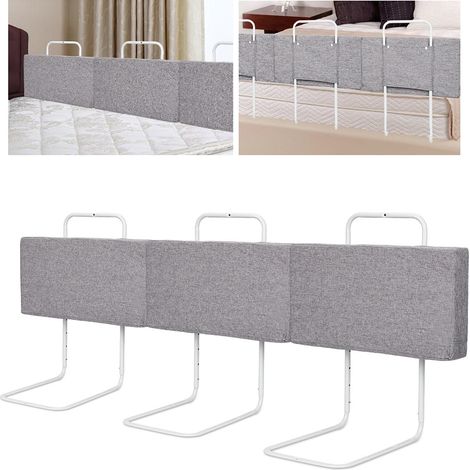 Wolketon Bettgitter Rausfallschutz Bett Bettschutzgitter für Kinder 5-Loch Höhenverstellbar Kinderbettgitter Sicherheitsschutz für Kleinkinder Babys und Kinder 60cm grau
