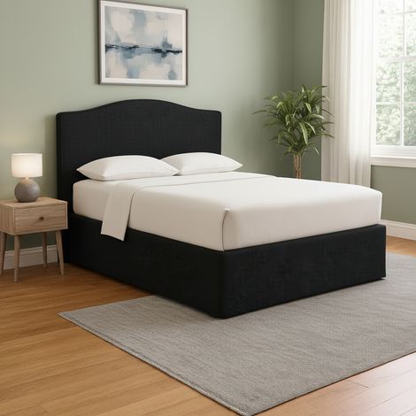 Letto Singolo Batley, Sfoderabile, Contenitore Made in Italy, Grigio Scuro (1/5)