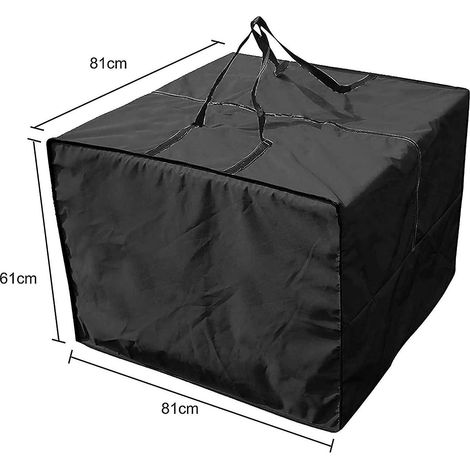 Sac de rangement carré imperméable pour coussins de mobilier de jardin, grand format (1/4)