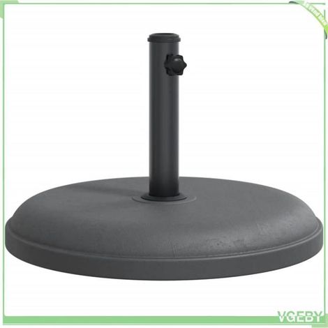 Base de parasol - FAFEICY - 368671 - Ø32/35/38 mm - 25 kg - Rond gris foncé (1/5)