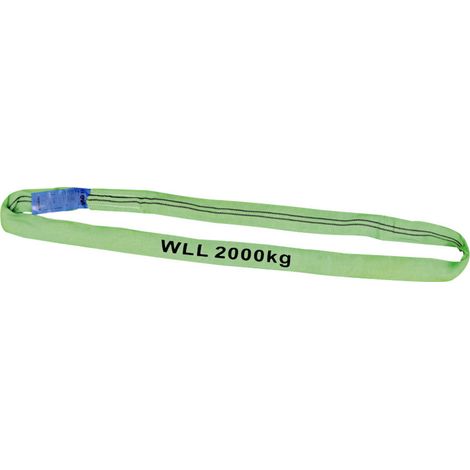 Petex 47202213 Rundschlinge Arbeitslast (WLL)=2 t Grün EN 1492-2 DIN 1492-2