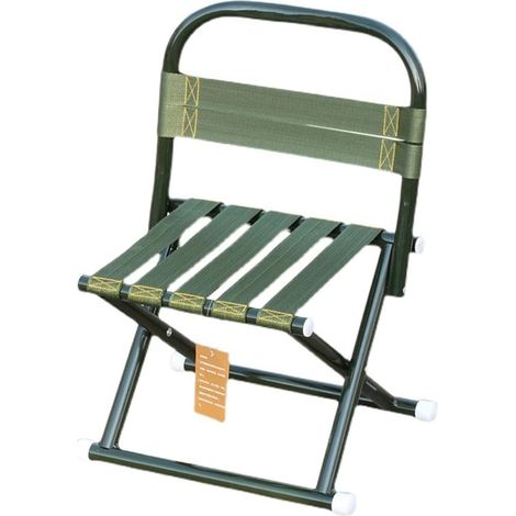 Chaise de jardin pliante pour adulte, chaise de plage, chaise de camping légère pour la pêche, la cour et le jardin, 10 tabourets pliants portables – Vert (taille : 25 cm/10 pouces) (1/4)