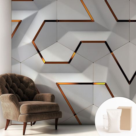 Carta Da Parati Non Tessuto - Di Alta Qualità Per Il Soggiorno La Cucina - Tendenze Moderne - Vlies Ecologico Modelli tridimensionali 250x250 cm (1/5)