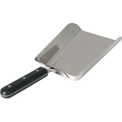 Forge Adour – Spatule large en inox pour plancha à gaz – Manche résine haute densité – Rebord pour manipulation facile – Pour cuisson précise (1/5)