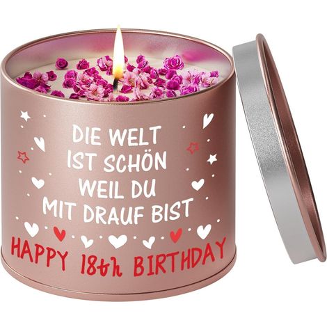 Kerze Metall Geburtstag Geschenk Mädchen Frau Freundin 18 Geburtstag (1/5)
