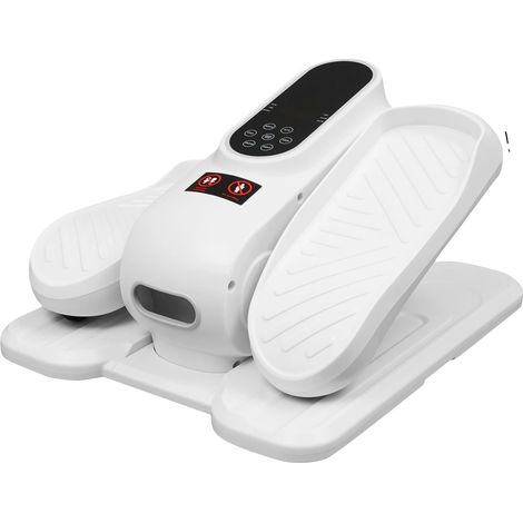 Vélo elliptique, résistance réglable à 3 vitesses, télécommande, BLANC (1/2)
