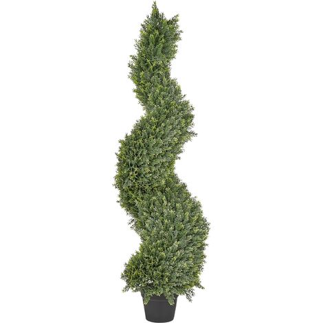 Kunstpflanze CYPRESS SPIRAL TREE 126 cm Grün