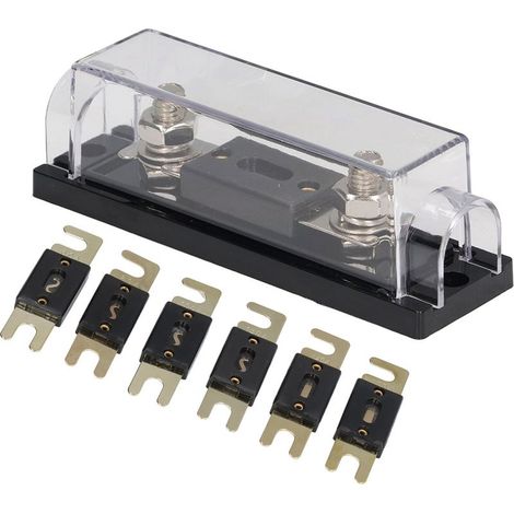 Fusible ANL avec bloc de support, 6 pièces, 60A, 80A, 100A, 150A, 250A, 300A, pour voiture, bateau, Audio stéréo (1/5)