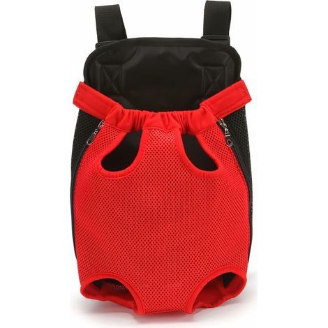 Sac à Dos pour Animaux De Compagnie, Sac à Dos Réglable pour Animaux De Compagnie, Sac De Voyage pour Chien, Transporteur pour Animaux De Compagnie avec Conception Ventilée(M, Rouge) (1/5)