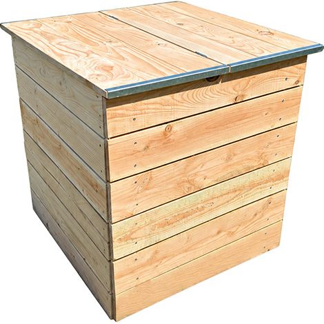 Composteur bois 400 litres - 790 x 610 mm - Grille anti rongeur - C090022-C090022G (1/5)