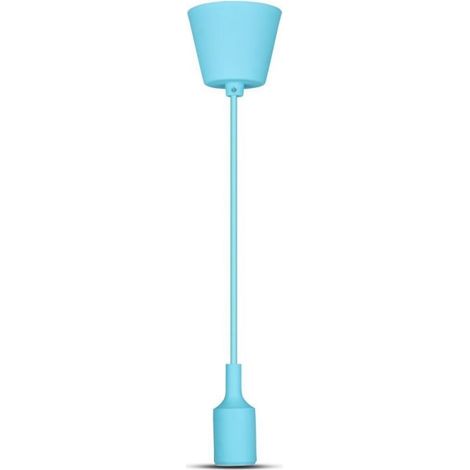 E27 LAMPADARIO CON PORTALAMPADA BLU CHIARO