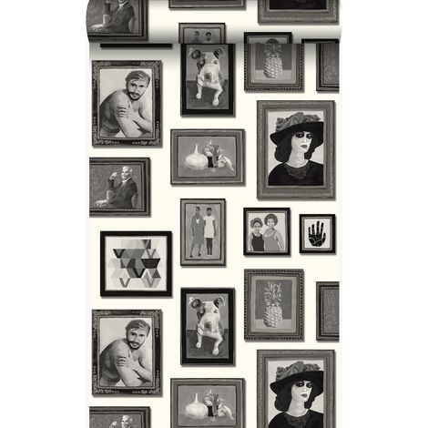papier peint motif pictural noir et blanc - Origin Wallcoverings (1/5)