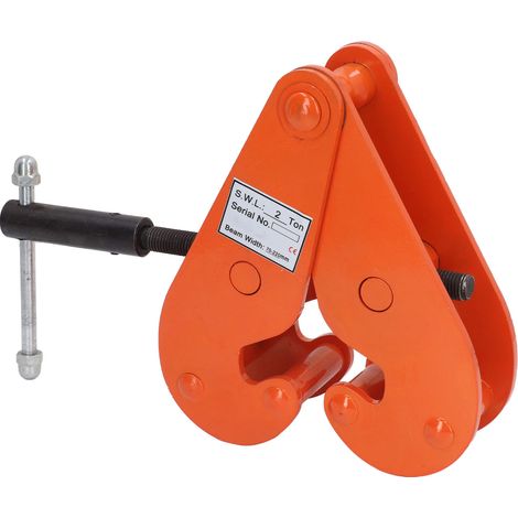 Pince de levage verticale robuste en acier allié 2T 4400LBS pour poutres, idéale pour les usines, les mines et les autoroutes. (1/5)